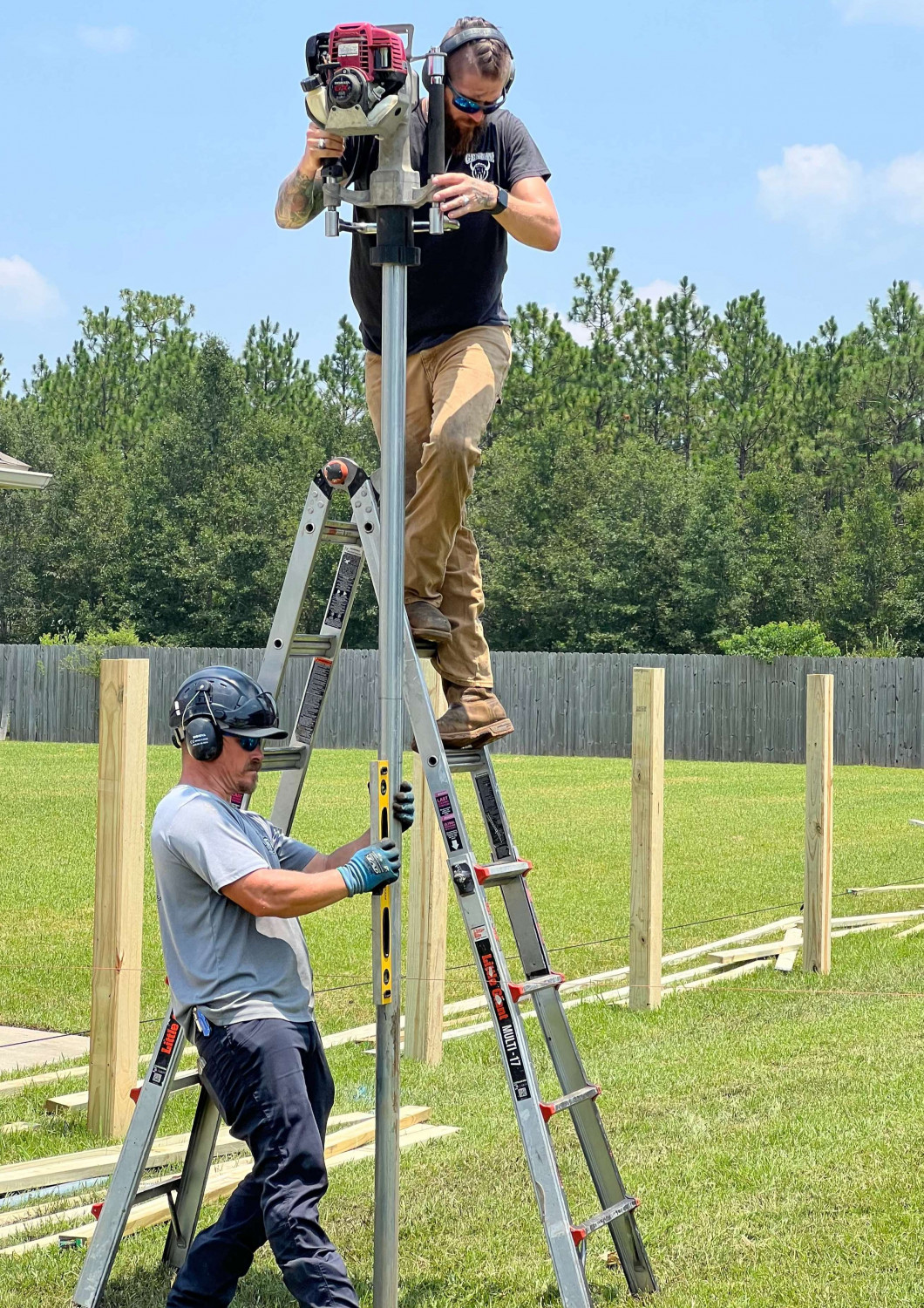 Driven Fence Post Installation Pace & Pensacola FL Gentry Farmhouse